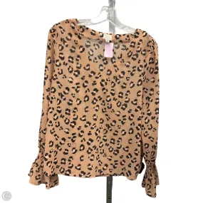 Top Long Sleeve By A New Day In Animal Print, Size: M Organic Cotton Fiber