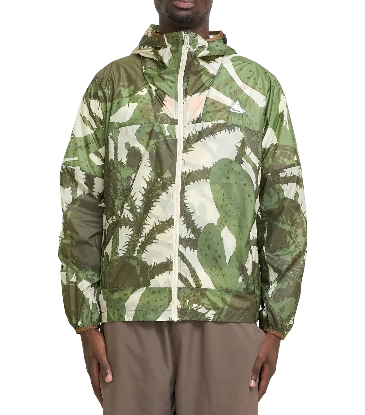 Nike ACG "Cinder Cone" Windproof Jacket Khaki Mosswood QuickRelease Closures Legend Fit