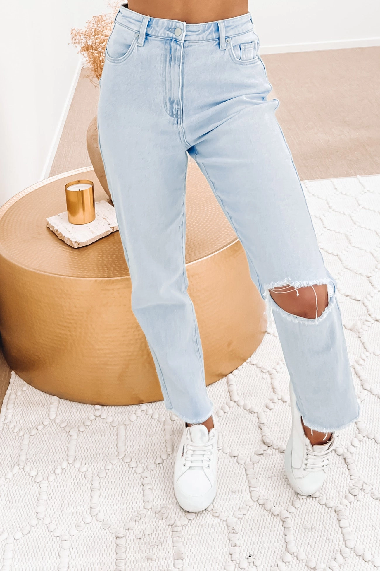 Winter Warmth Durable Hi Mom Jean Fortunate Fade