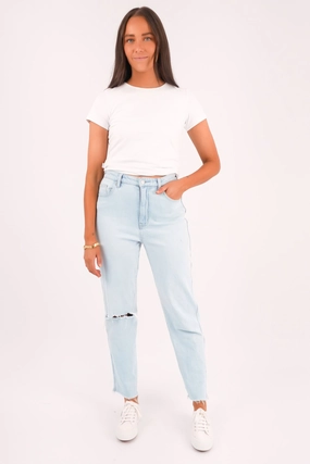 Hi Mom Jean Fortunate Fade Stretch Holiday Vibes Streetwear Fan Comfort waistband