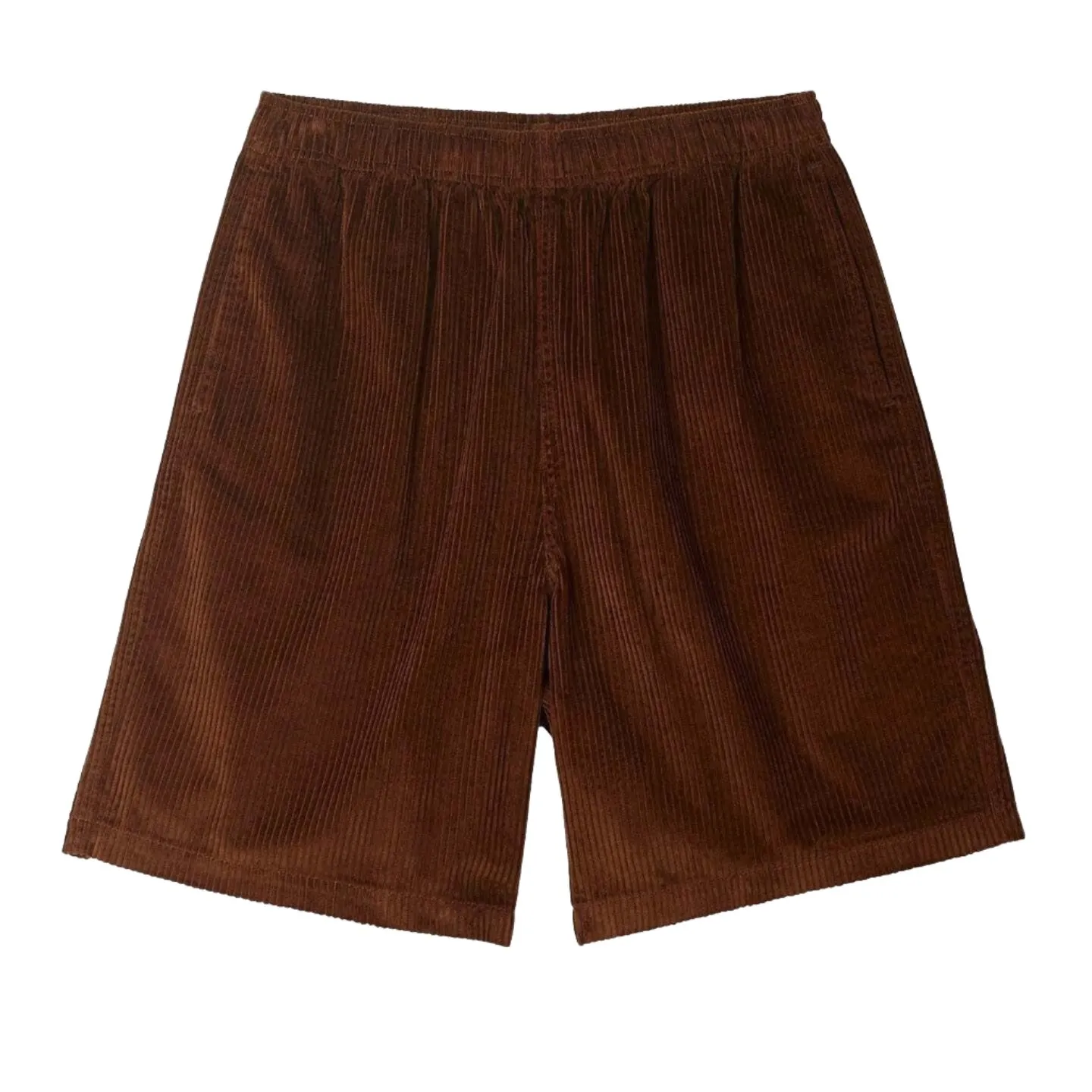 Stretchable Fabric Obey Easy Relaxed Corduroy Shorts Sepia