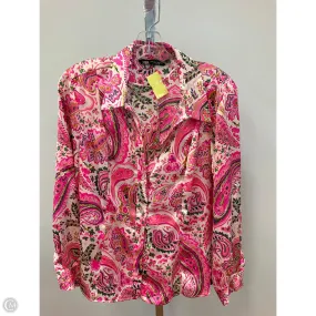 Water Repellent Coating Thermal Regulation Fabric Blouse Long Sleeve By Zara In Pink, Size: M