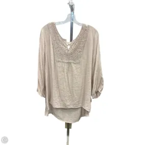 Cool Weather Top Long Sleeve By Cmc In Beige, Size: Xxl