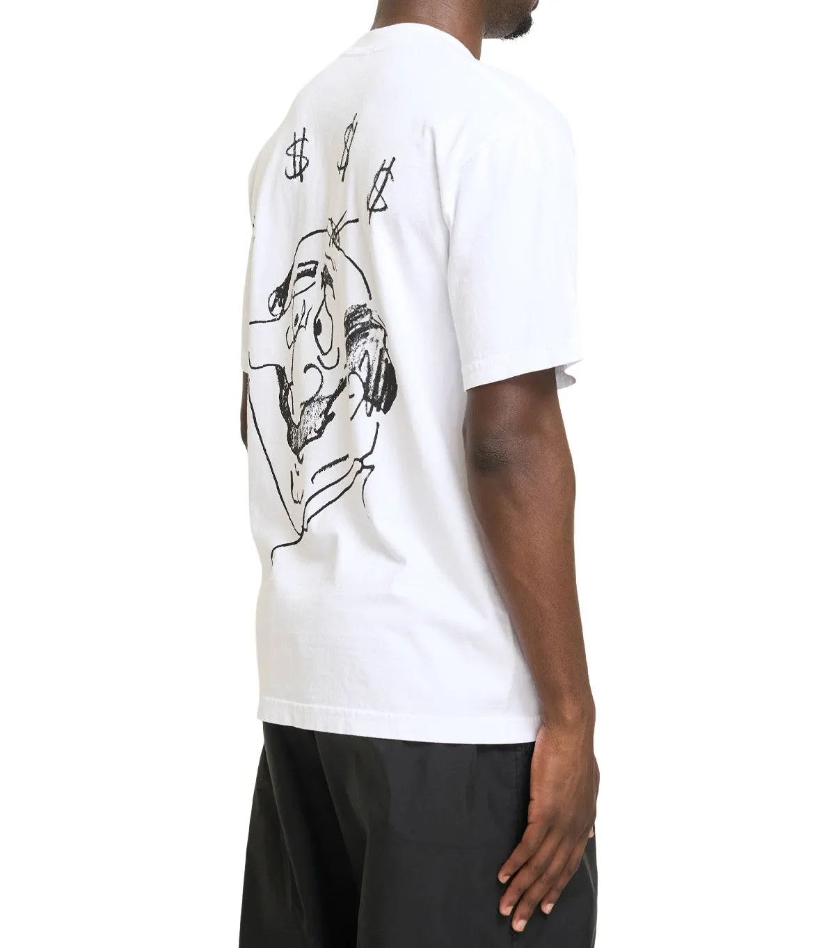Cozy Wrap Recycled Polyester Blend IRAK Drawing T-Shirt White