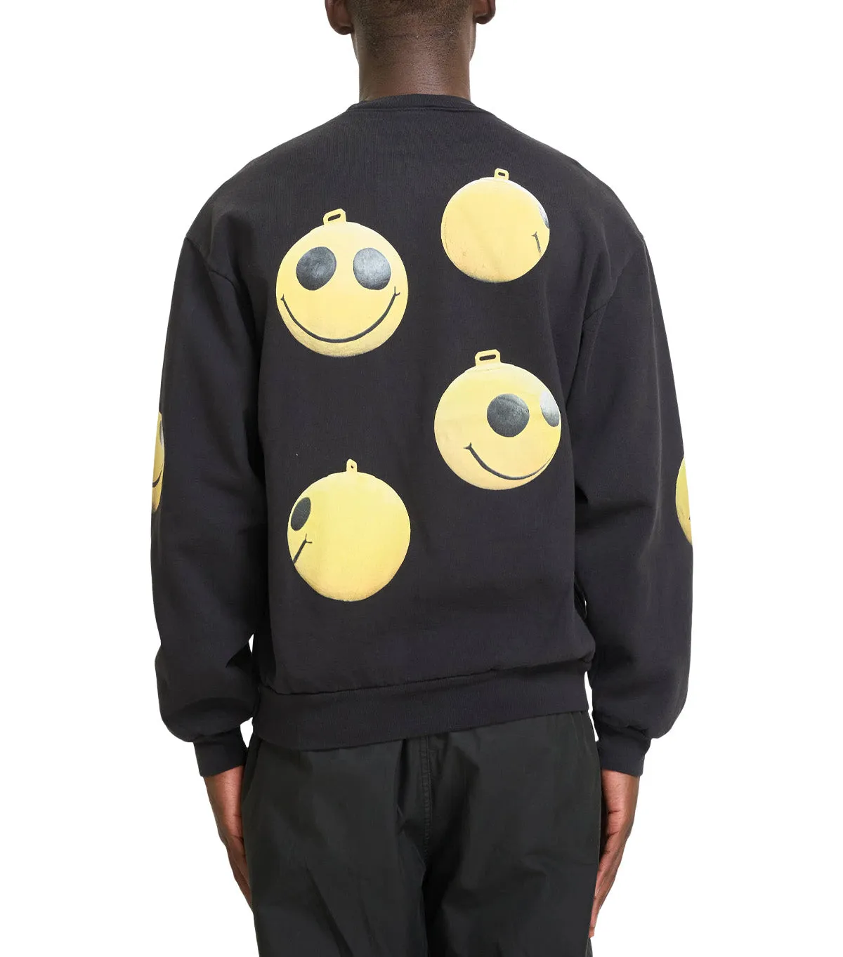 IRAK Face Crewneck Sweatshirt Off Black AbrasionResistant Material Muse Edge