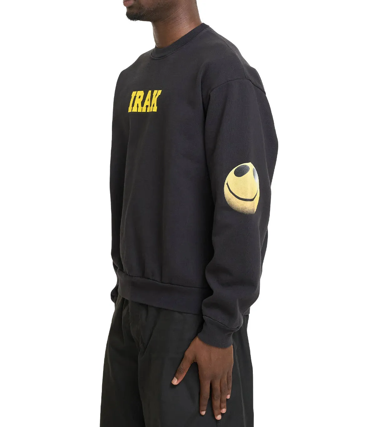 IRAK Face Crewneck Sweatshirt Off Black slow life Stone Glow