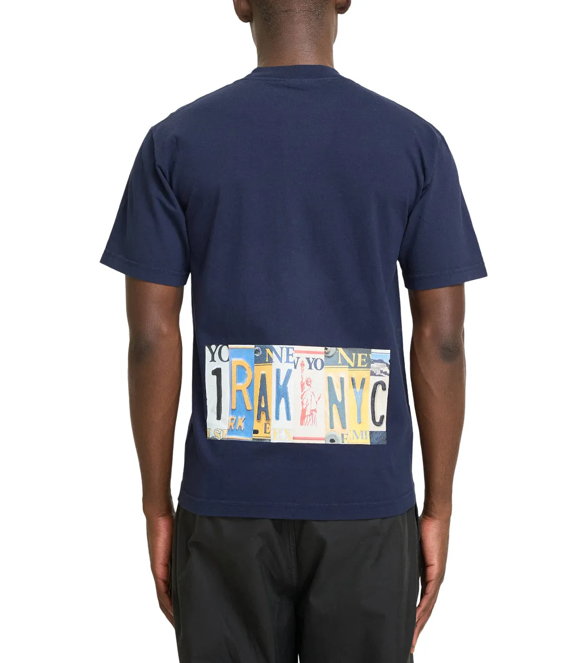 IRAK License Pocket T-Shirt Navy Neat Edge