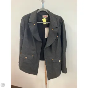 HighCollared Design Jacket Other By Clothes Mentor In Grey & Silver, Size: M