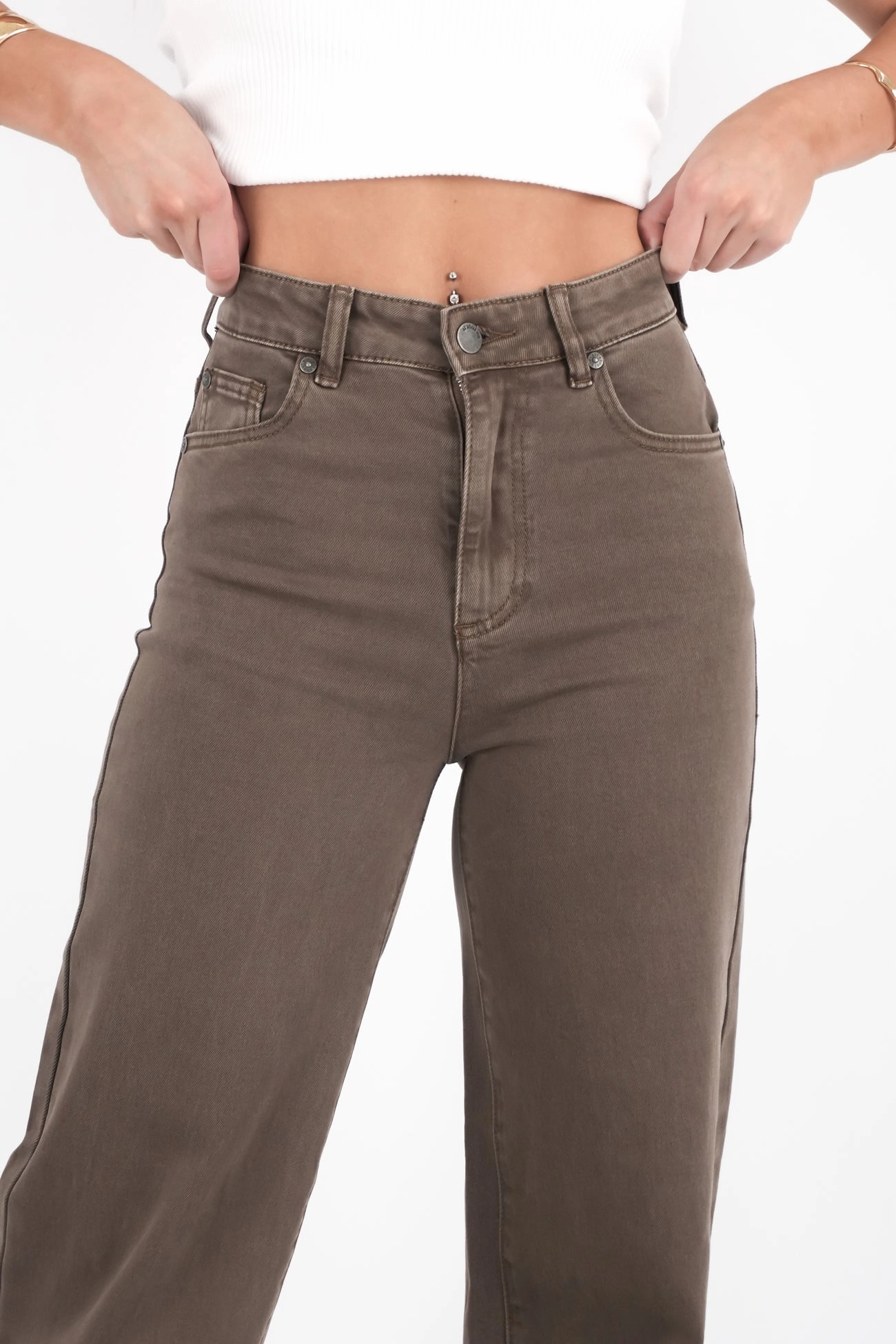 Jacqui Wide Leg Jean Cocoa Beach Day Versatile Soft