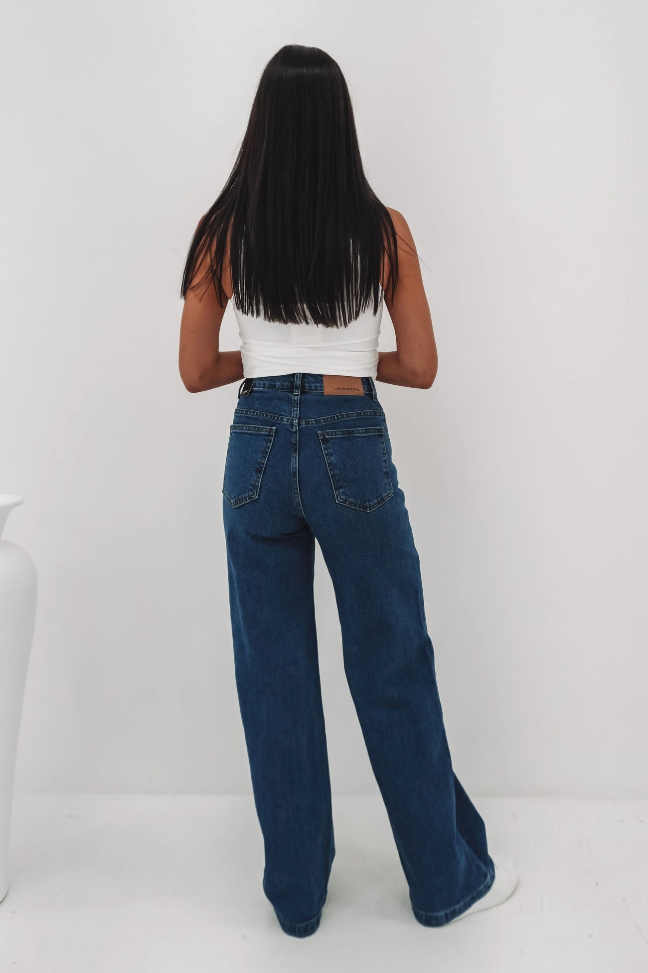 Abrasion Resistant Fabric Easy Essentials Jacqui Wide Leg Jean Heritage Blue