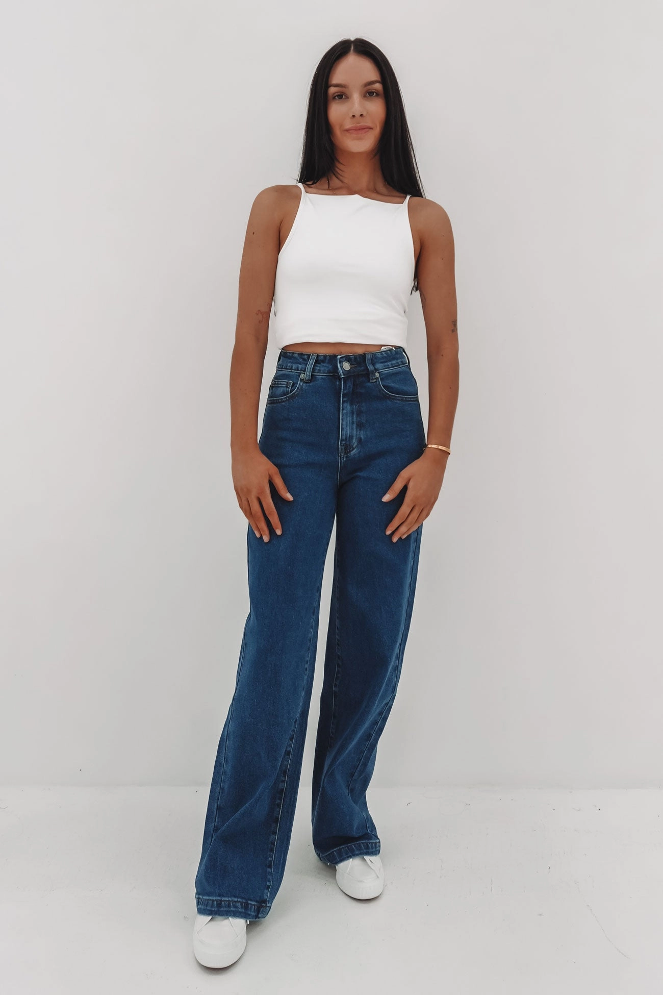 Jacqui Wide Leg Jean Heritage Blue Everyday Layer