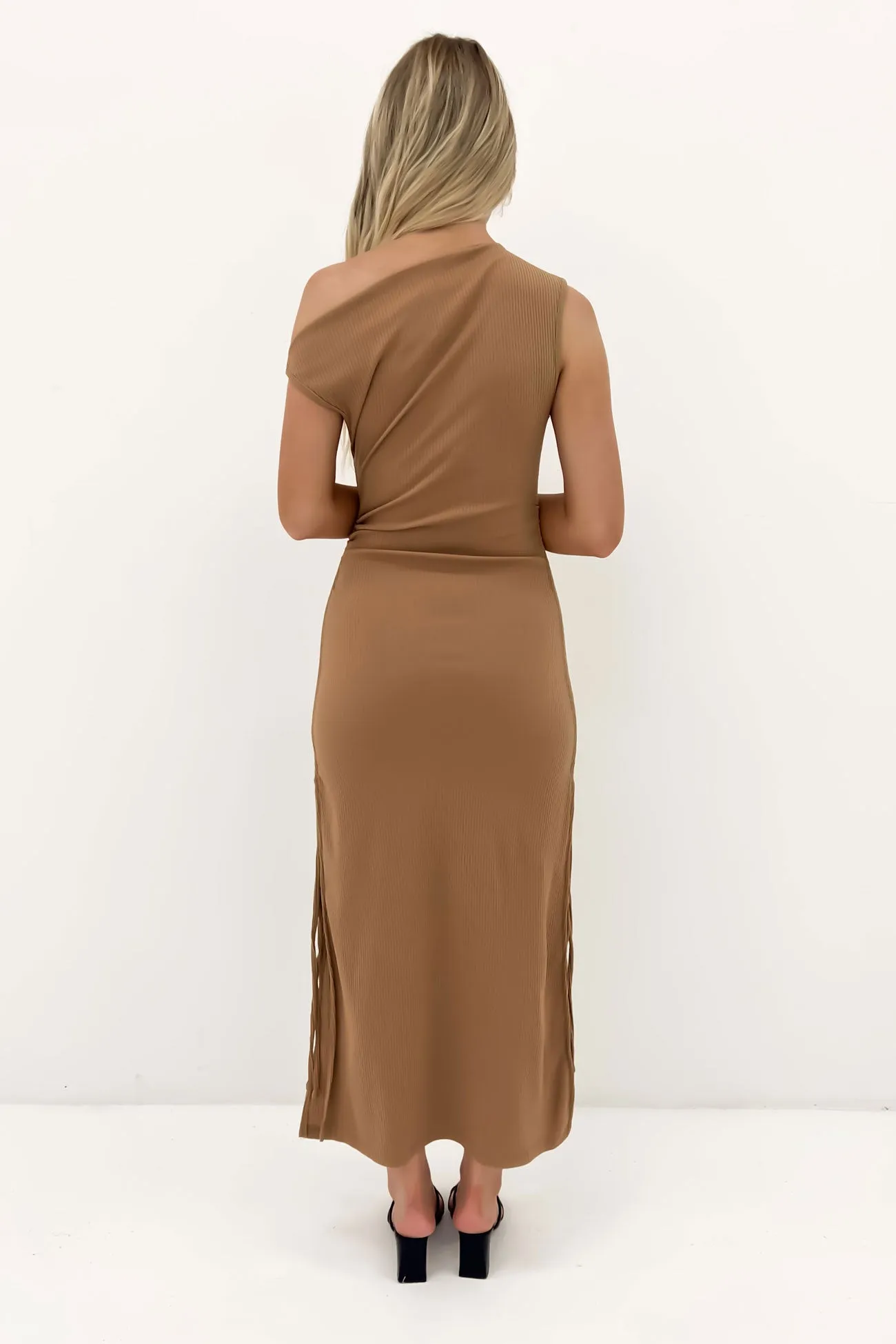 Jayden Ribbed Maxi Dress Latte Casual Chic Refined touch