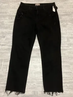 Boho chic Performance Comfort Jeans Cropped By Chicos In Black Denim, Size: 6