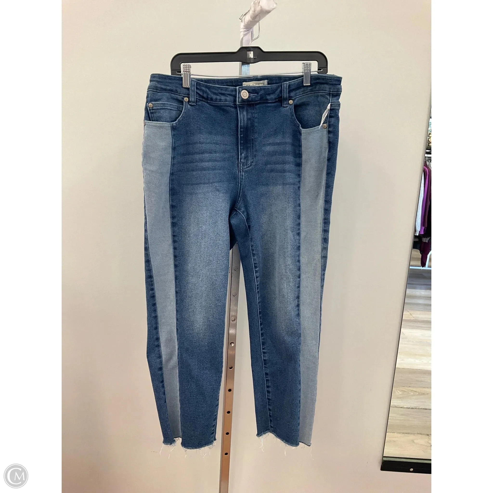 Jeans Cropped By Eloquii In Blue, Size: 16 Soft Brush Lining