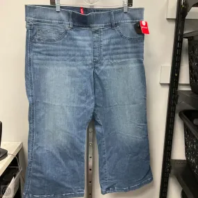 Jeans Cropped By Spanx In Blue Denim, Size: 3x Dynamic Fit