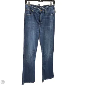 DoubleLayeredKnees Jeans Flared By J. Crew In Blue Denim, Size: 6