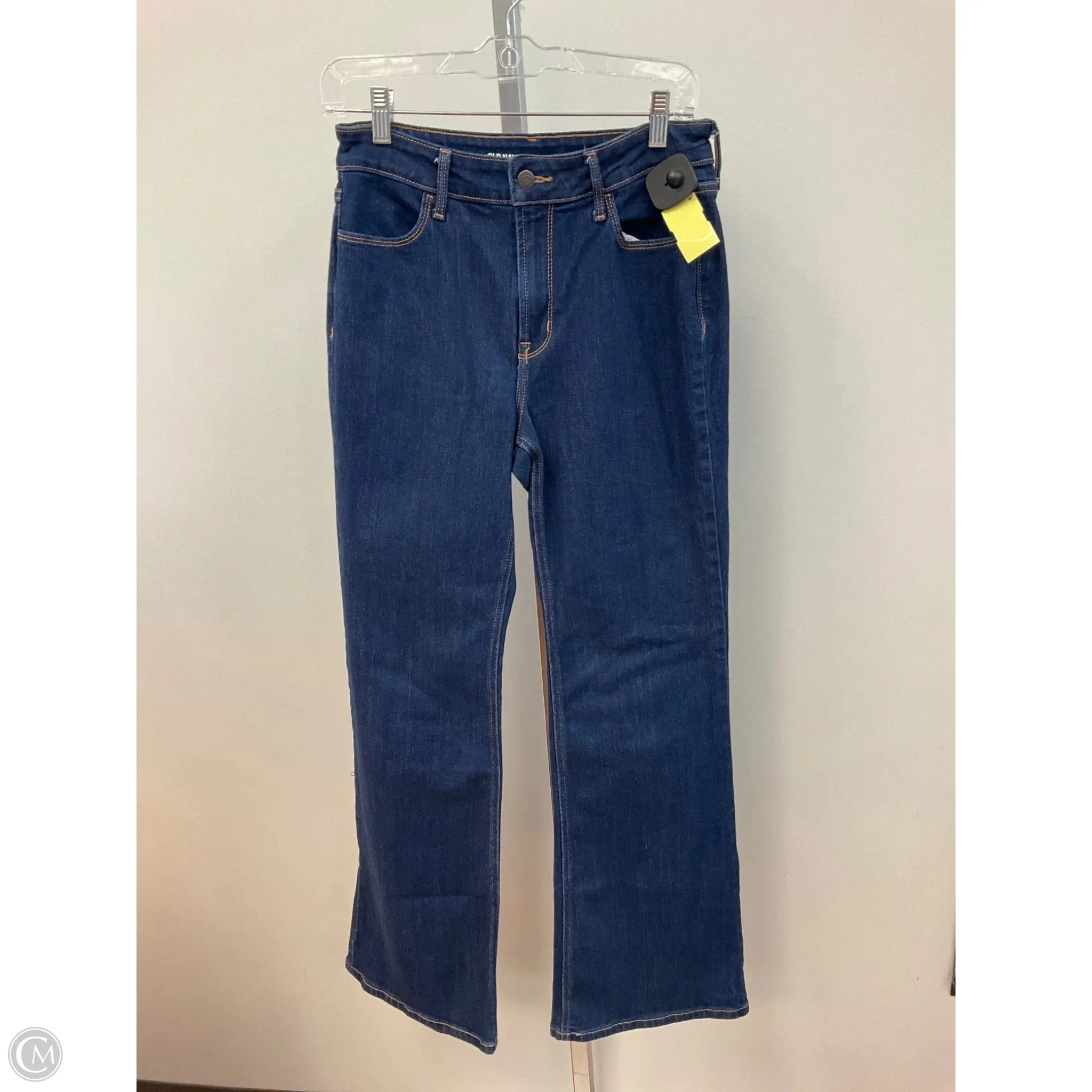 HighNeckStyle Jeans Flared By Old Navy In Blue Denim, Size: 4