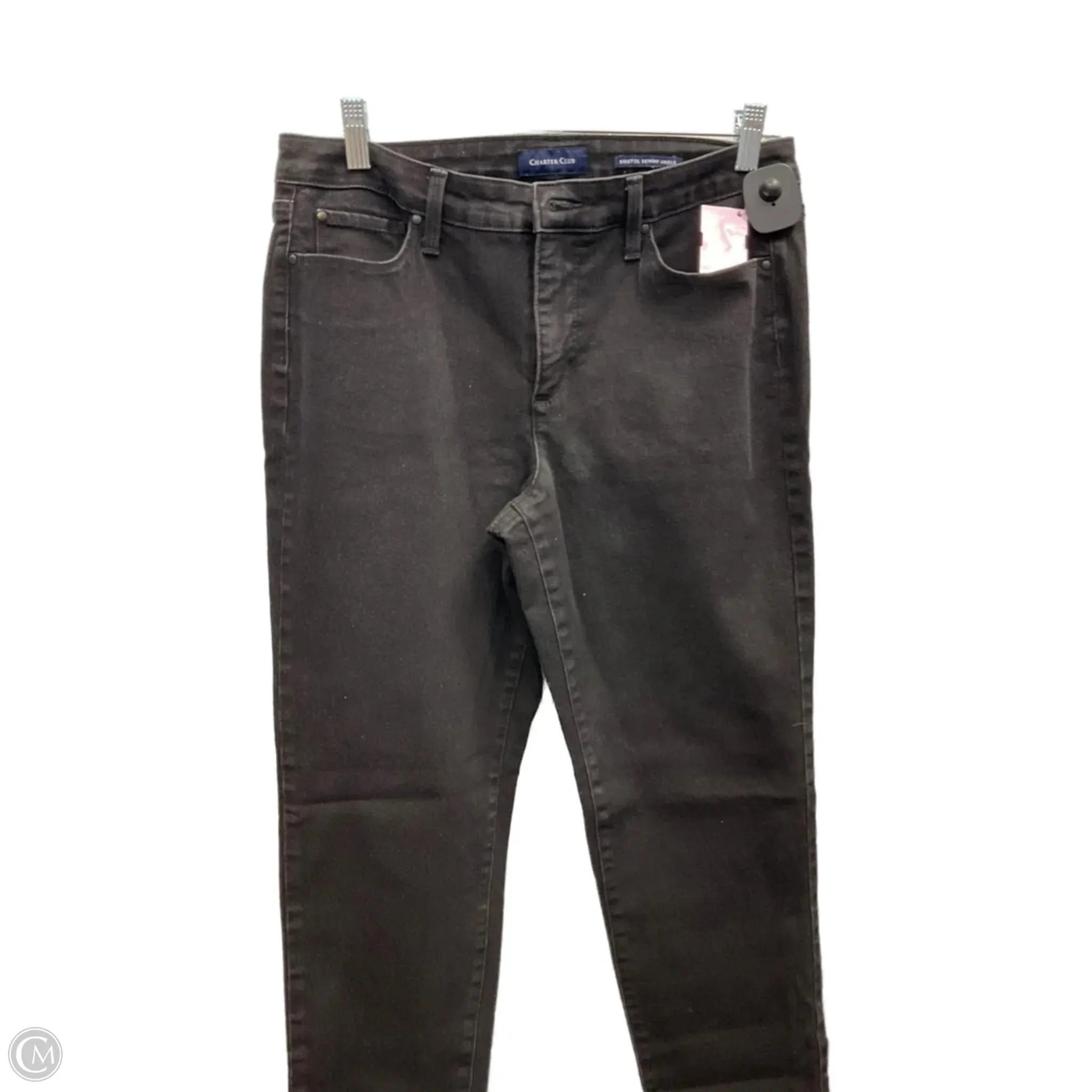Jeans Skinny By Charter Club In Black Denim, Size: 10 NonRestrictive Cut Daily Use