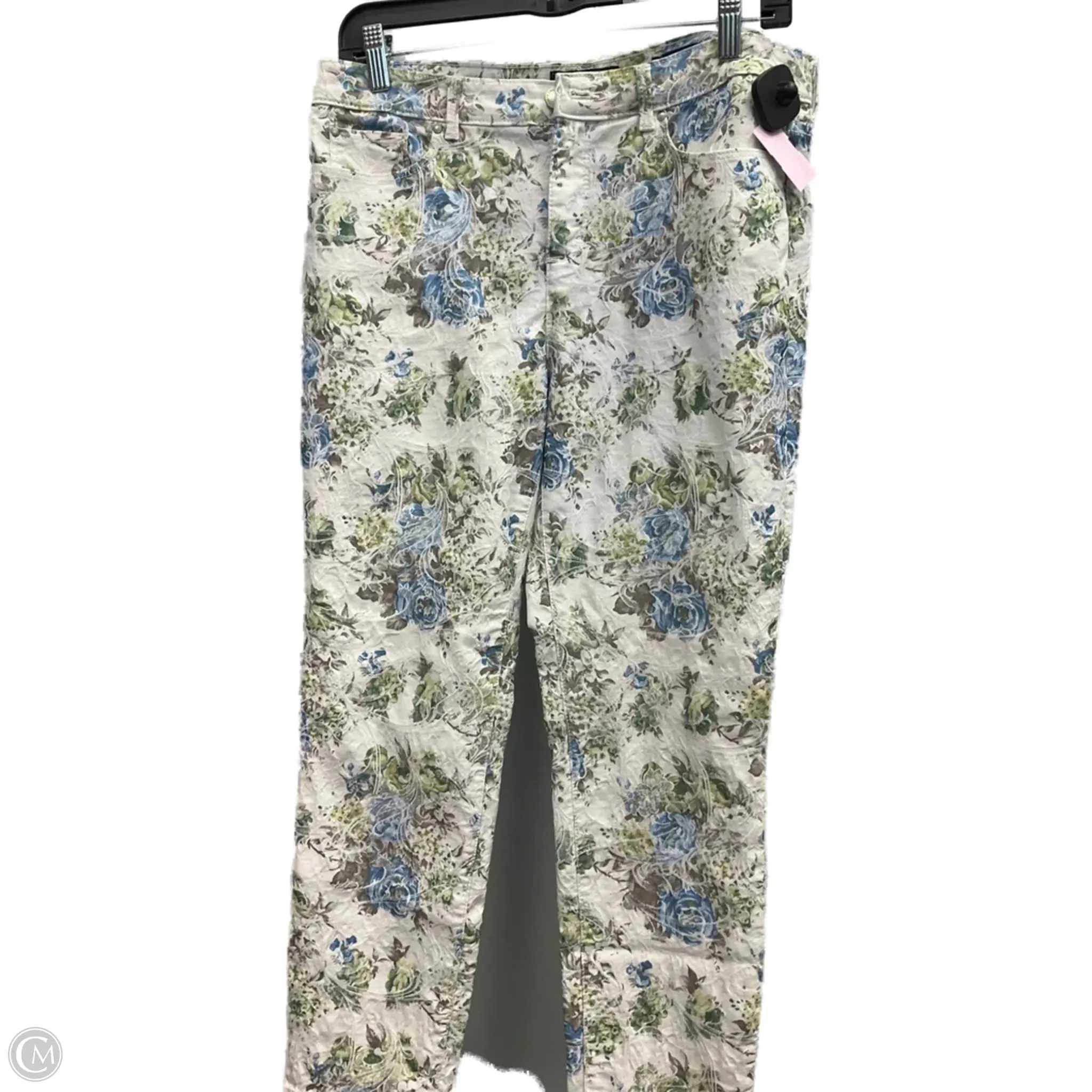 Jeans Skinny By Charter Club In Floral Print, Size: 12p Chic Design WrinkleResistantMaterial