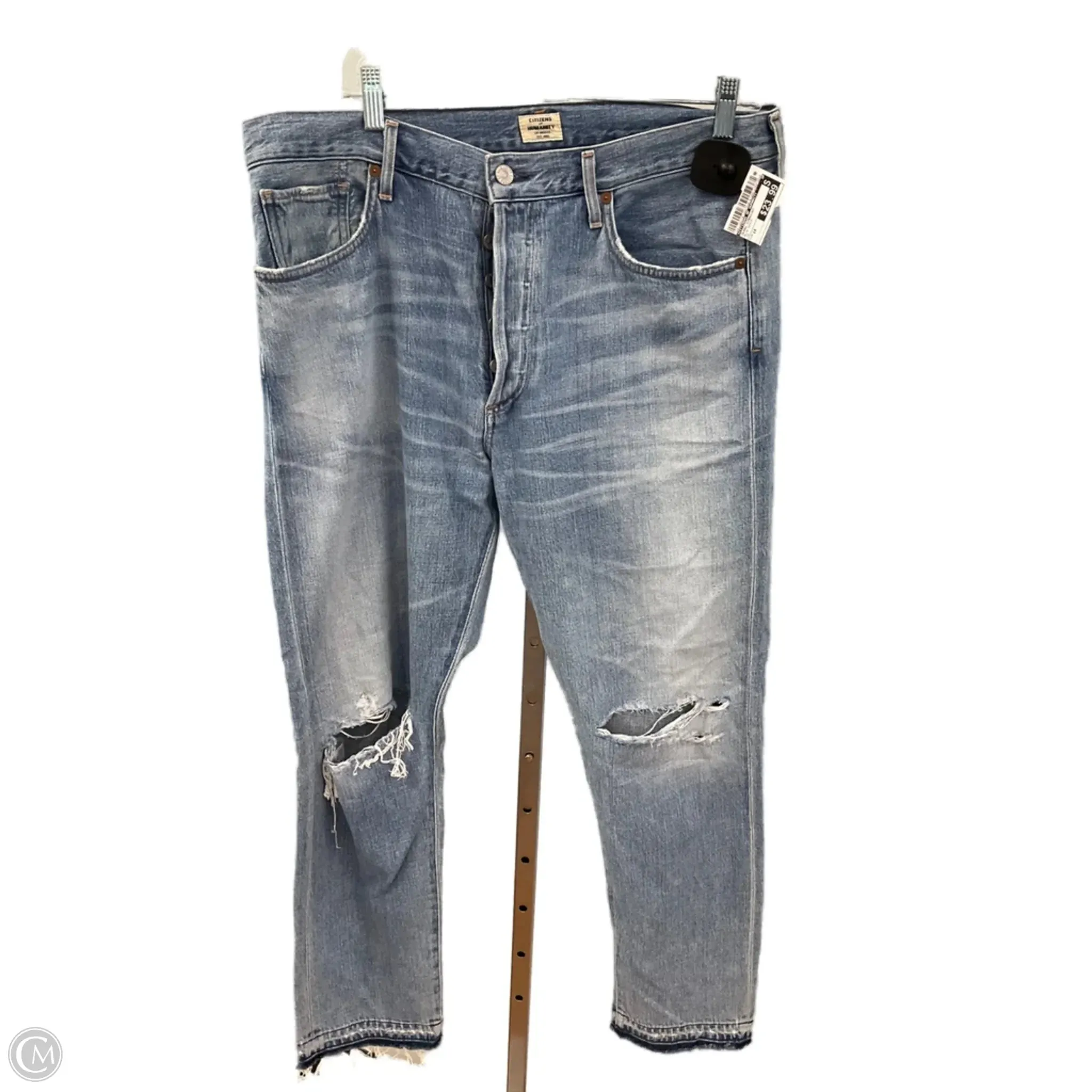 FlexibleWaistband Sequin Glow Jeans Straight By Citizens Of Humanity In Blue Denim, Size: 14