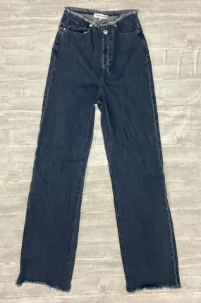 Jeans Straight By Cmc In Blue Denim, Size: 0 MoistureWickingFabric Trendy Comfort