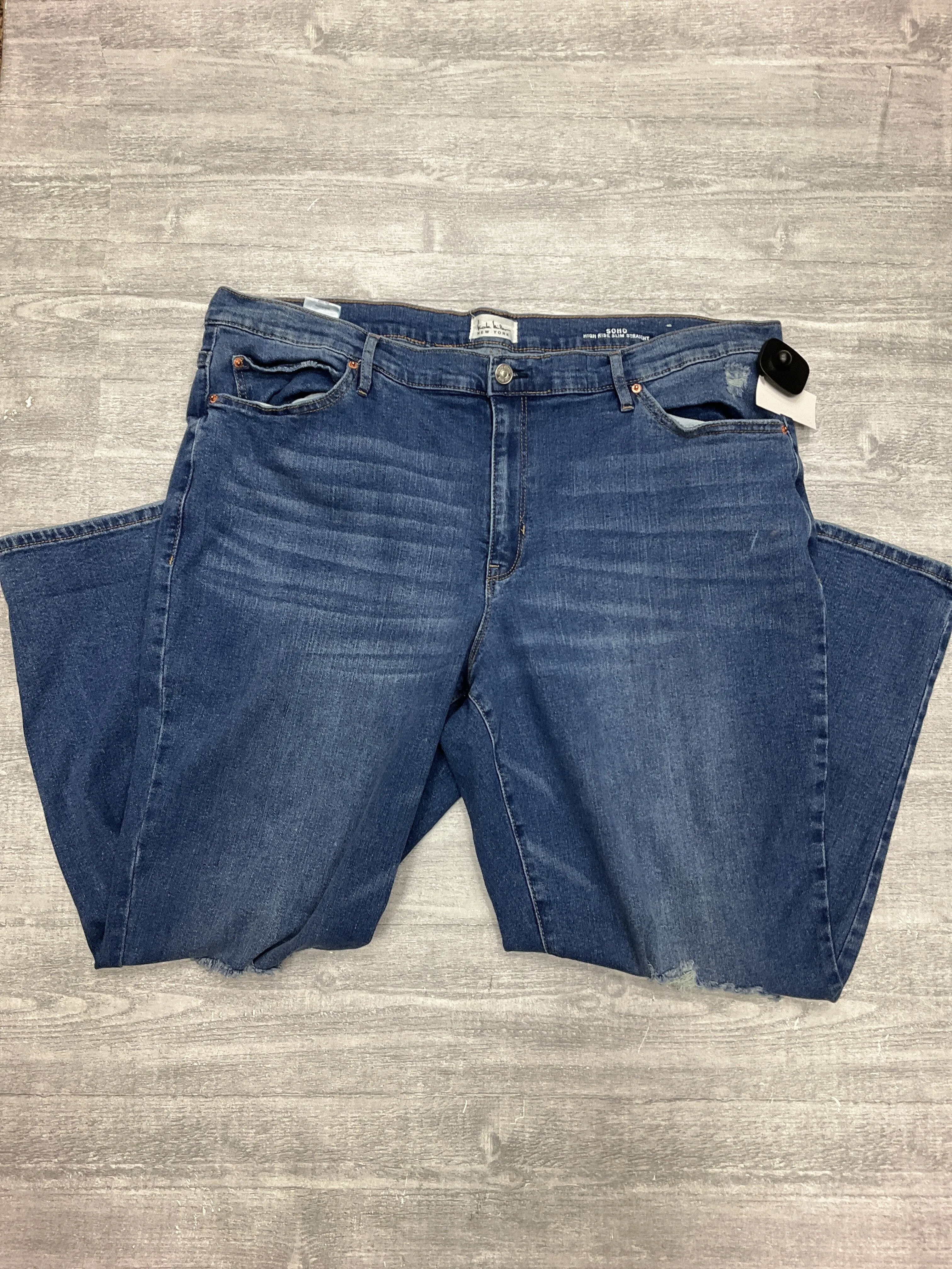 NonBindingCollar Jeans Straight By Nicole Miller  Size: 18