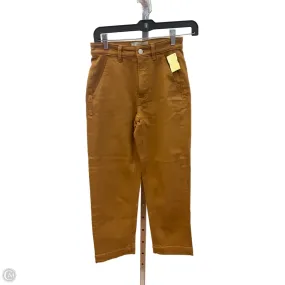 Jeans Wide Leg By Everlane In Brown, Size: 0 Wool blend Hidden Zip Pockets