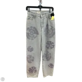Jeans Wide Leg By Pilcro In Blue & Purple, Size: 0 Embroidered Detail