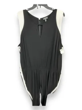 Flared shape Jumpsuit By Limited In Black & White, Size: 2x