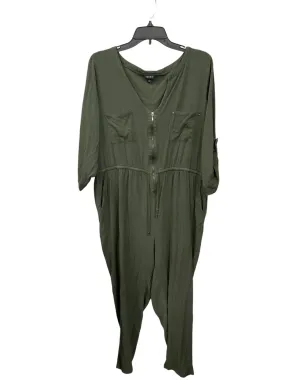 Olive Tone Jumpsuit By Torrid In Green, Size: 2x