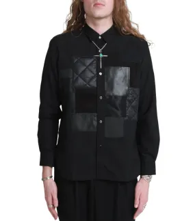 Junya Watanabe MAN Ripstop Button Up Shirt Black Breathable knit