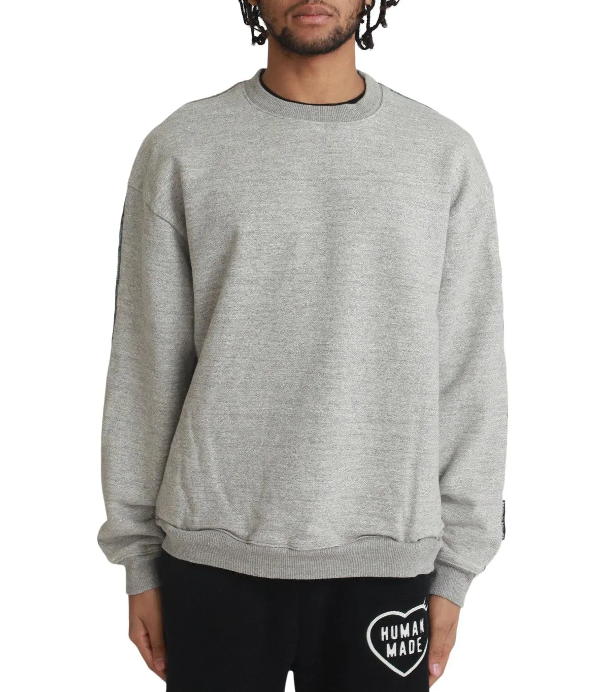Kapital 12/-Gradrelle Sweater Knit x Rainbowy Quilt 2-Tone Big Sweater Grey Hotel Style London Edge