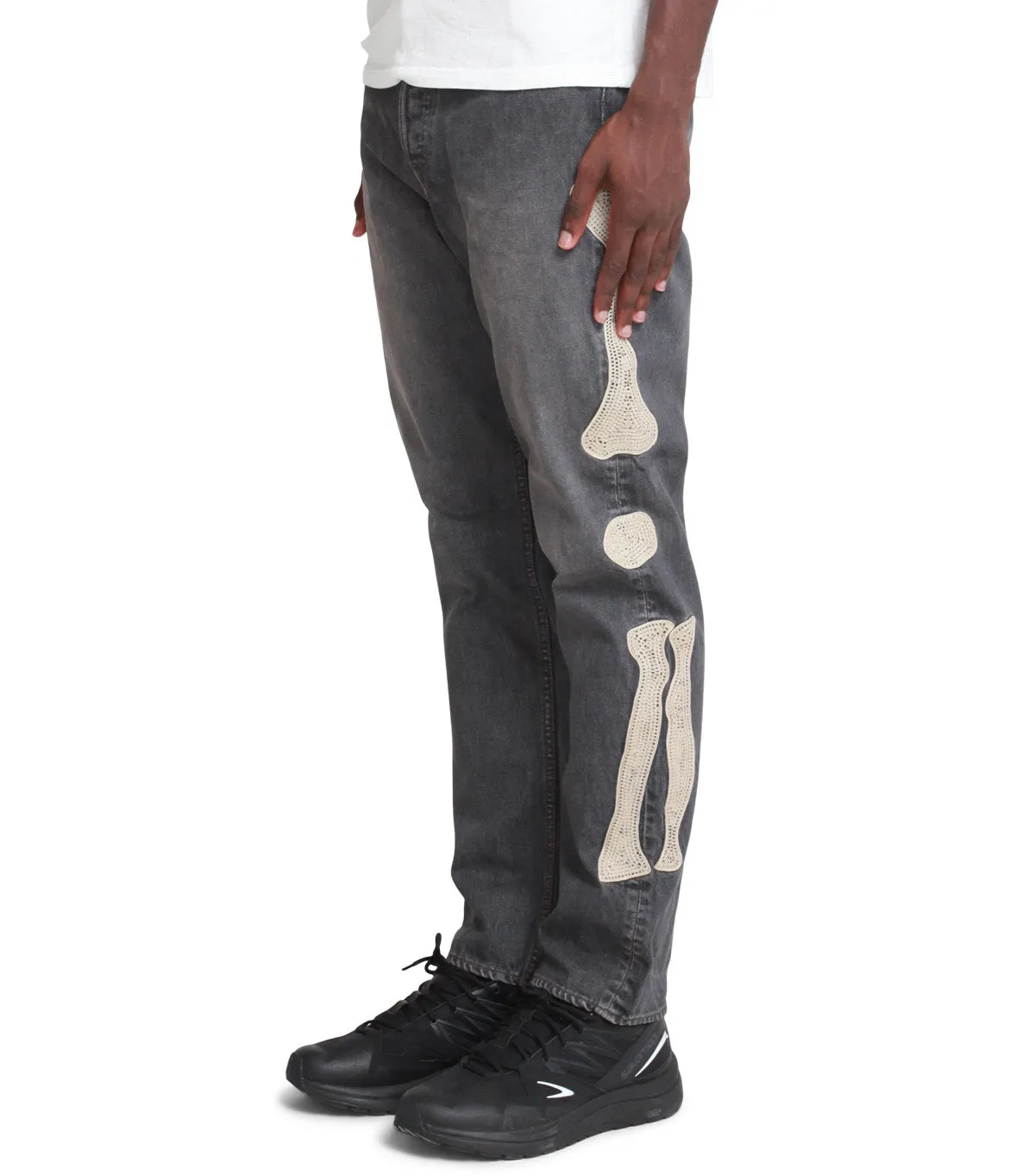 Kapital 14oz Black Denim Mexican Tuxedo 5P Okagilly Black MachineWashable
