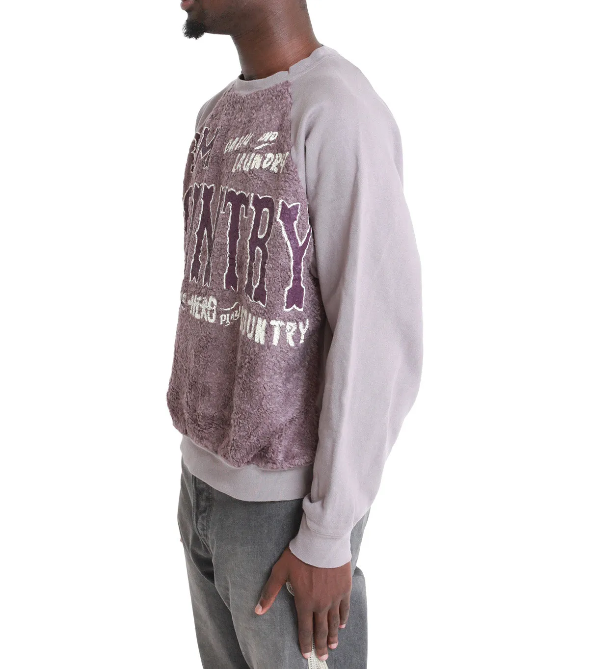 Kapital 30/-Swt Knit X Fur Grizzly Sweatshirt ('Em Kountry) Purple CompressiveFitFabric