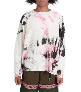 TemperatureRegulatingLining Kapital 5G Cotton Knit Crew Sweater (Ashbury Dyed) Black Pink