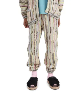 Pure Linen Blend Kapital 7G Knit Gaudy Sweat Pants Yellow