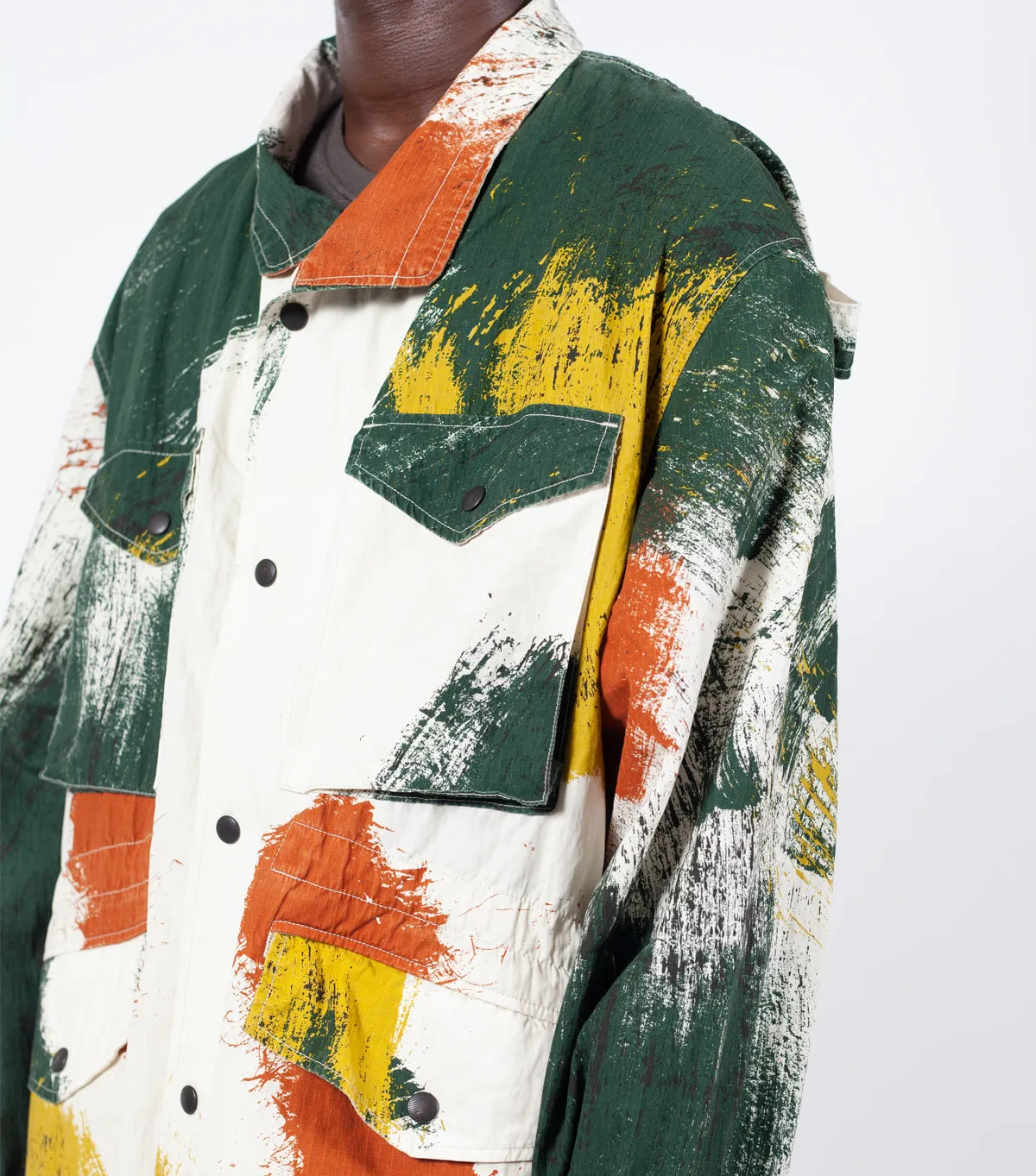 Kapital Brush Camo Resizing Fieldcoat Ecru ReinforcedHems