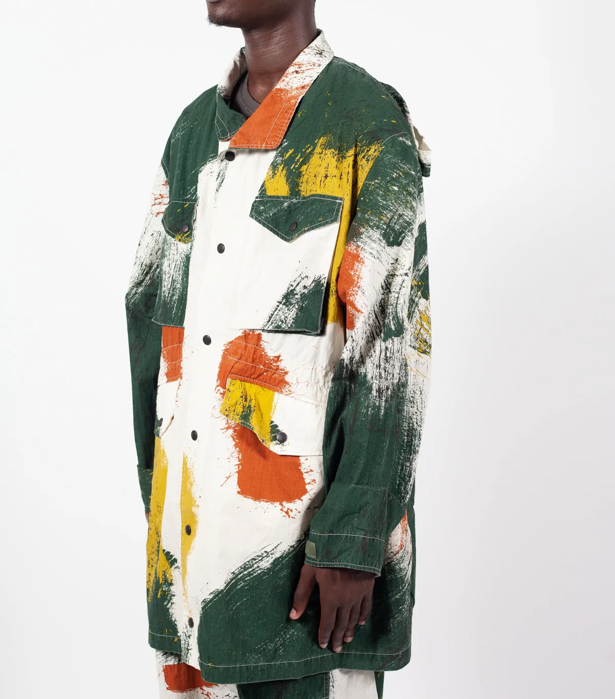 Park Day Adjustable Fastenings Kapital Brush Camo Resizing Fieldcoat Ecru