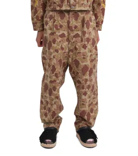 yoga mode Kapital Herringbone Happy Peek-A-Boo Camo Nime Pants Beige