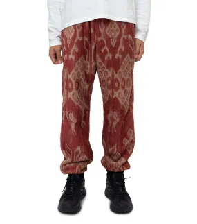 Kapital Java Kasuri Fleece Easy Pants Red Universal Clasp Mechanism Night Charm