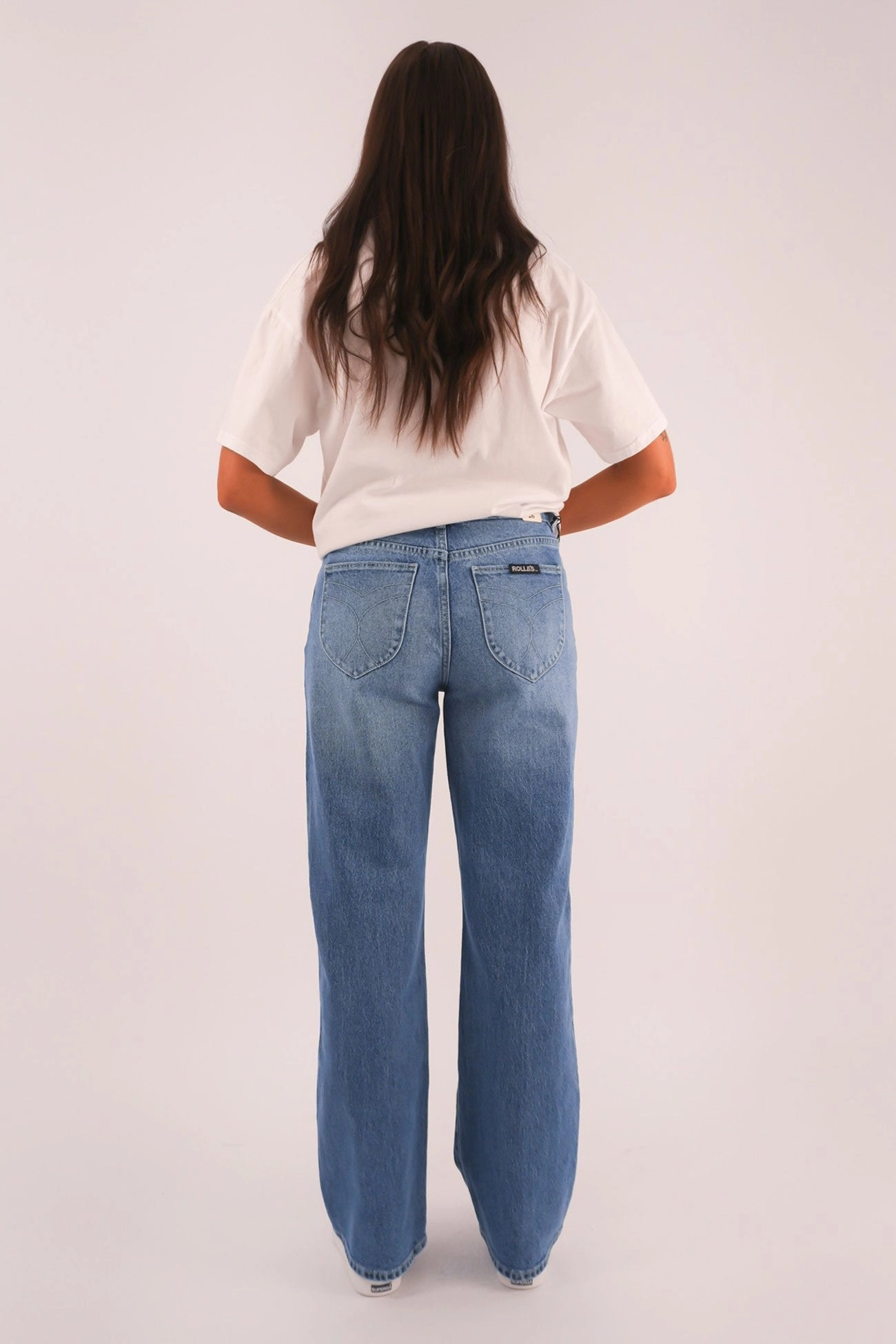 Modern Minimalist Creative Look Kate Baggy Jean True Blue