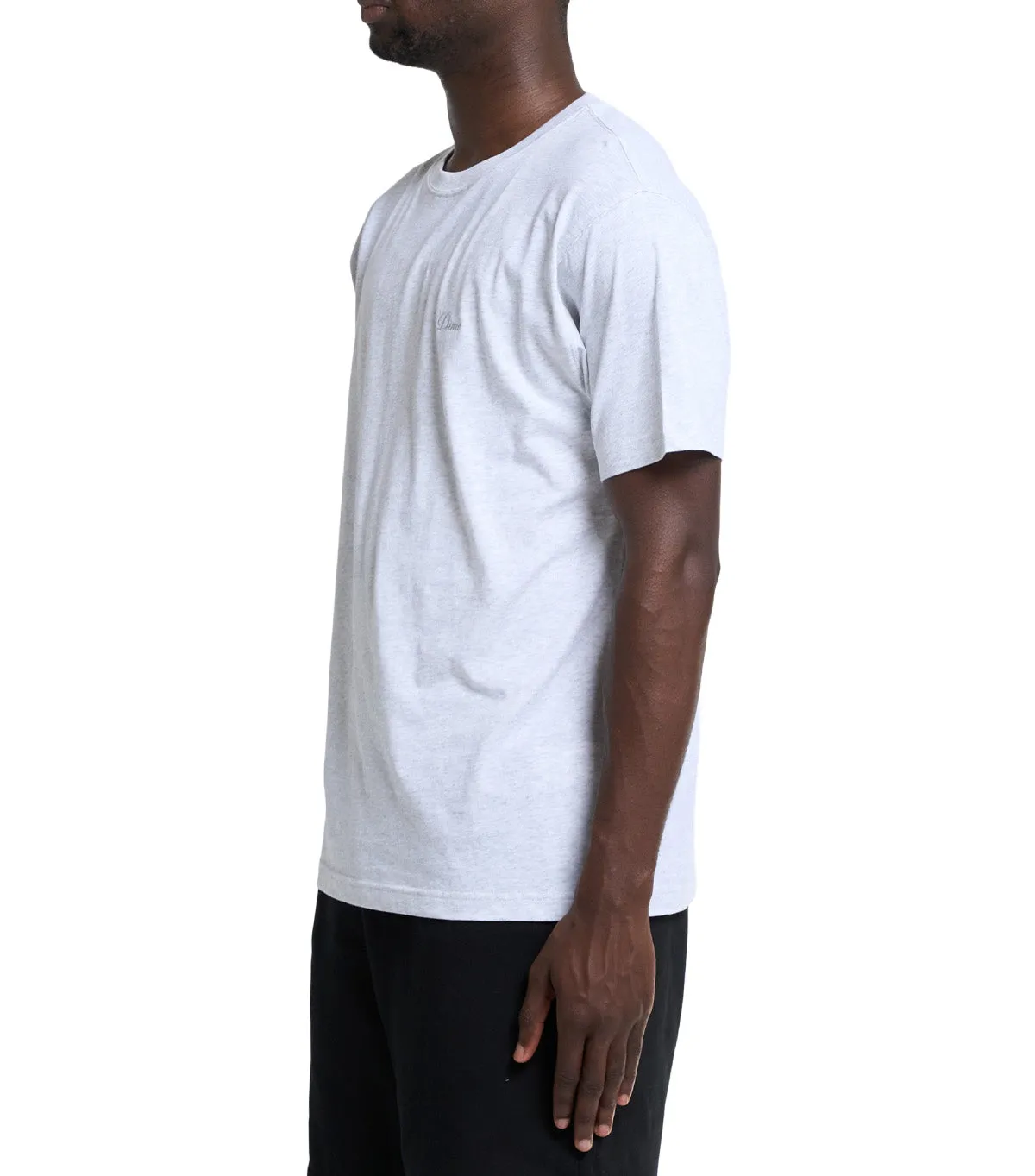 Dime Cursive Small Logo T-Shirt Ash Silk Glow Euro Mood