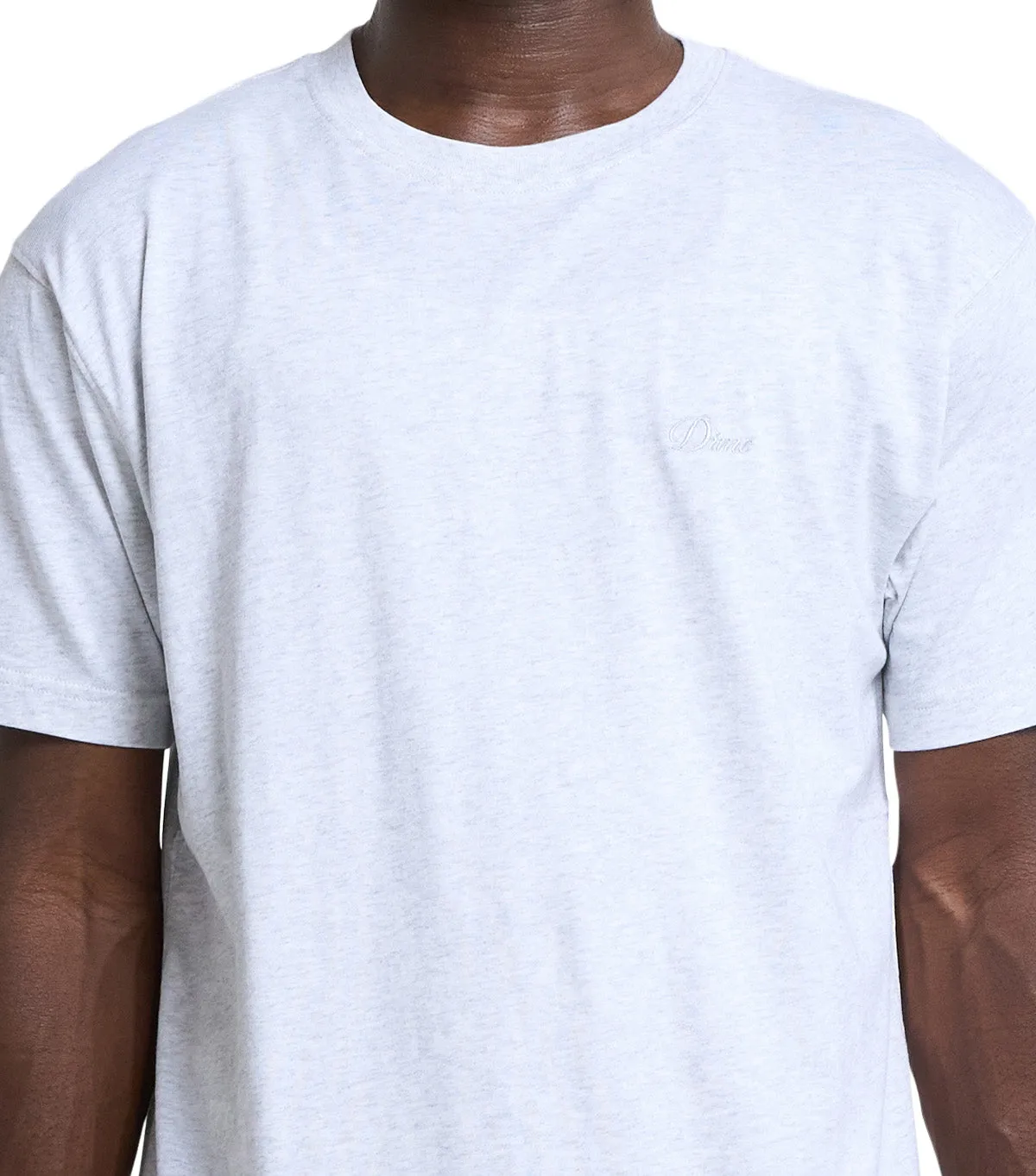 clean look PillingResistant Dime Cursive Small Logo T-Shirt Ash