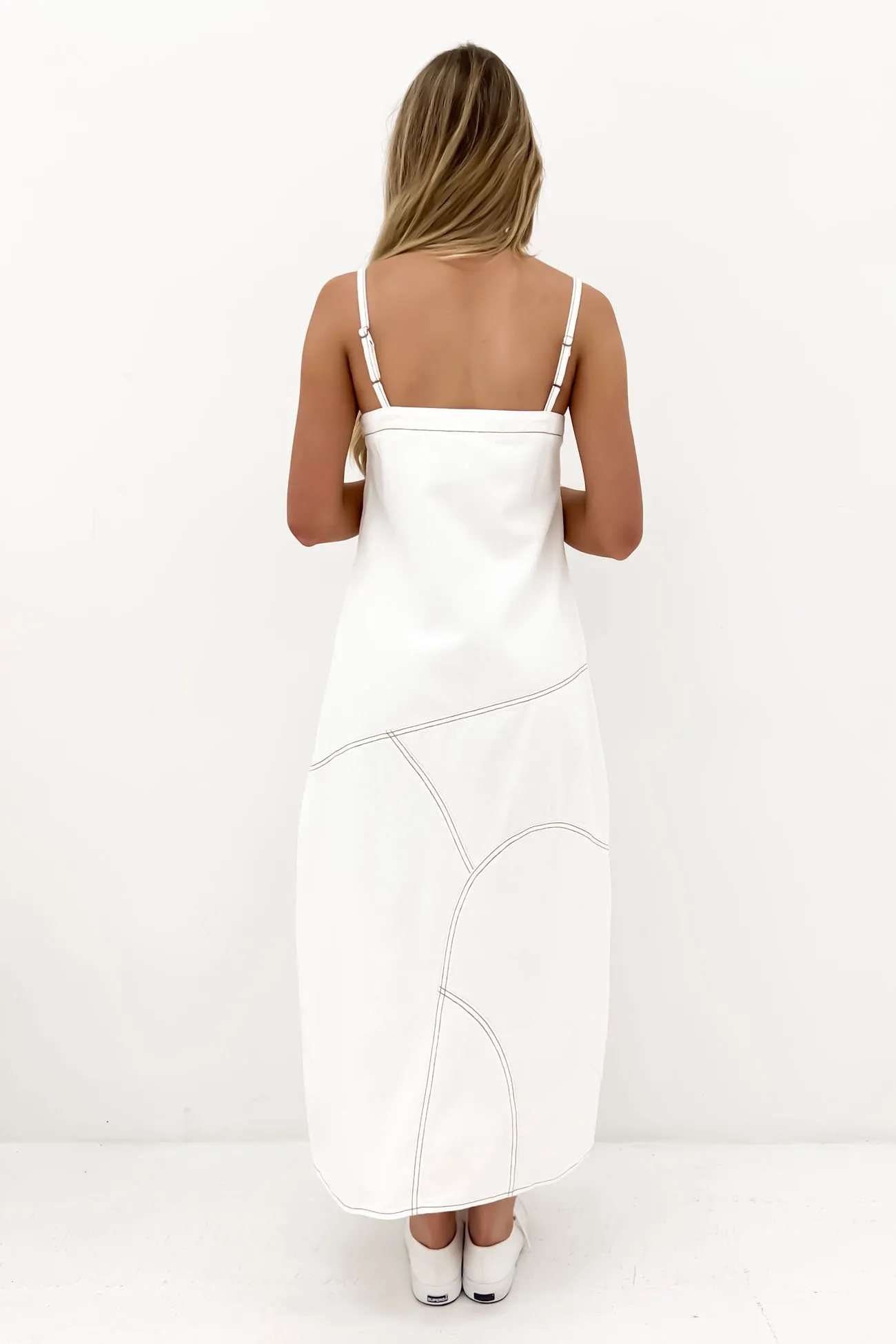 Elegant Touch Lana Maxi Dress Vintage White