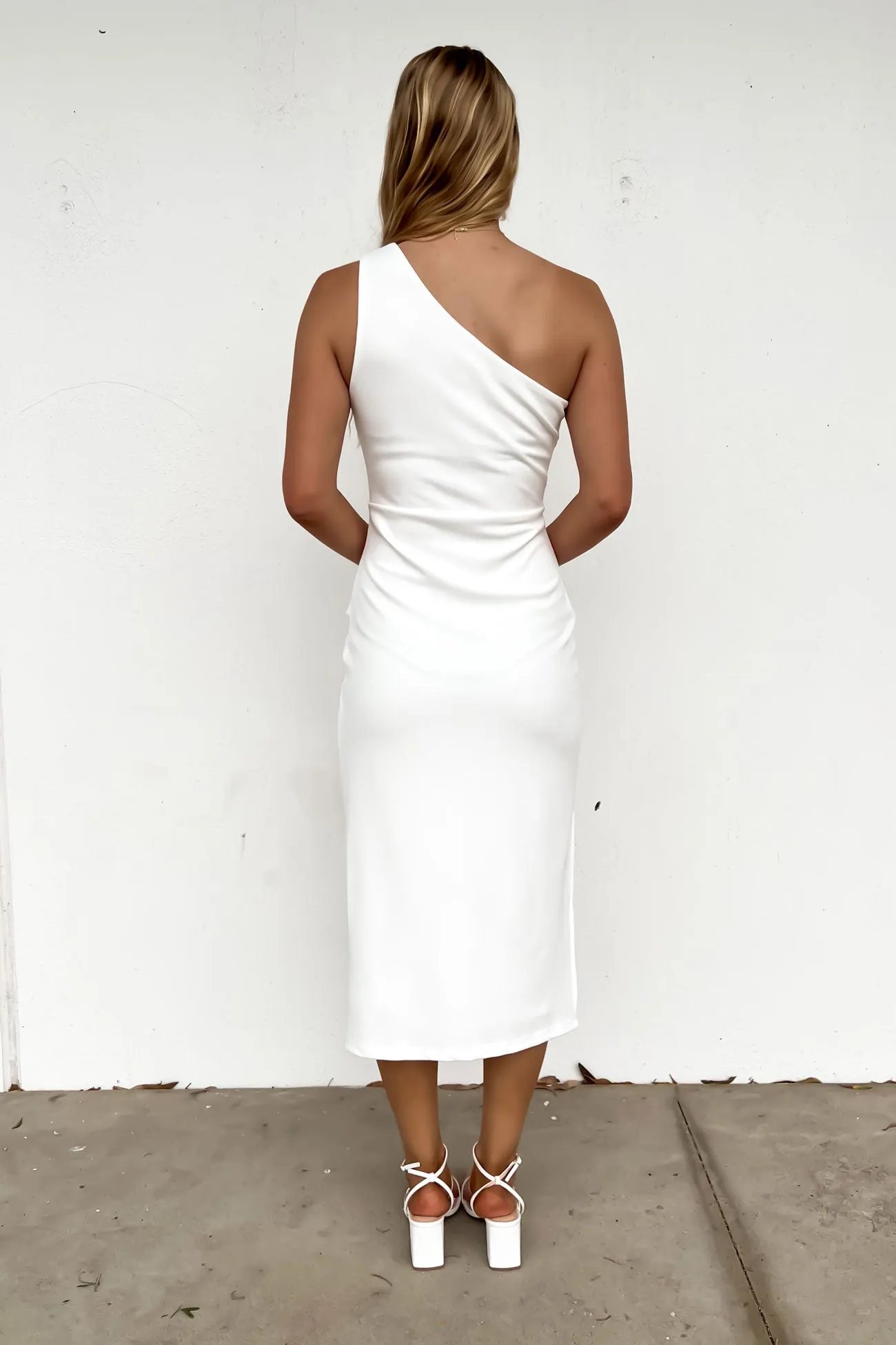 Smart Casual Laney Midi Dress White