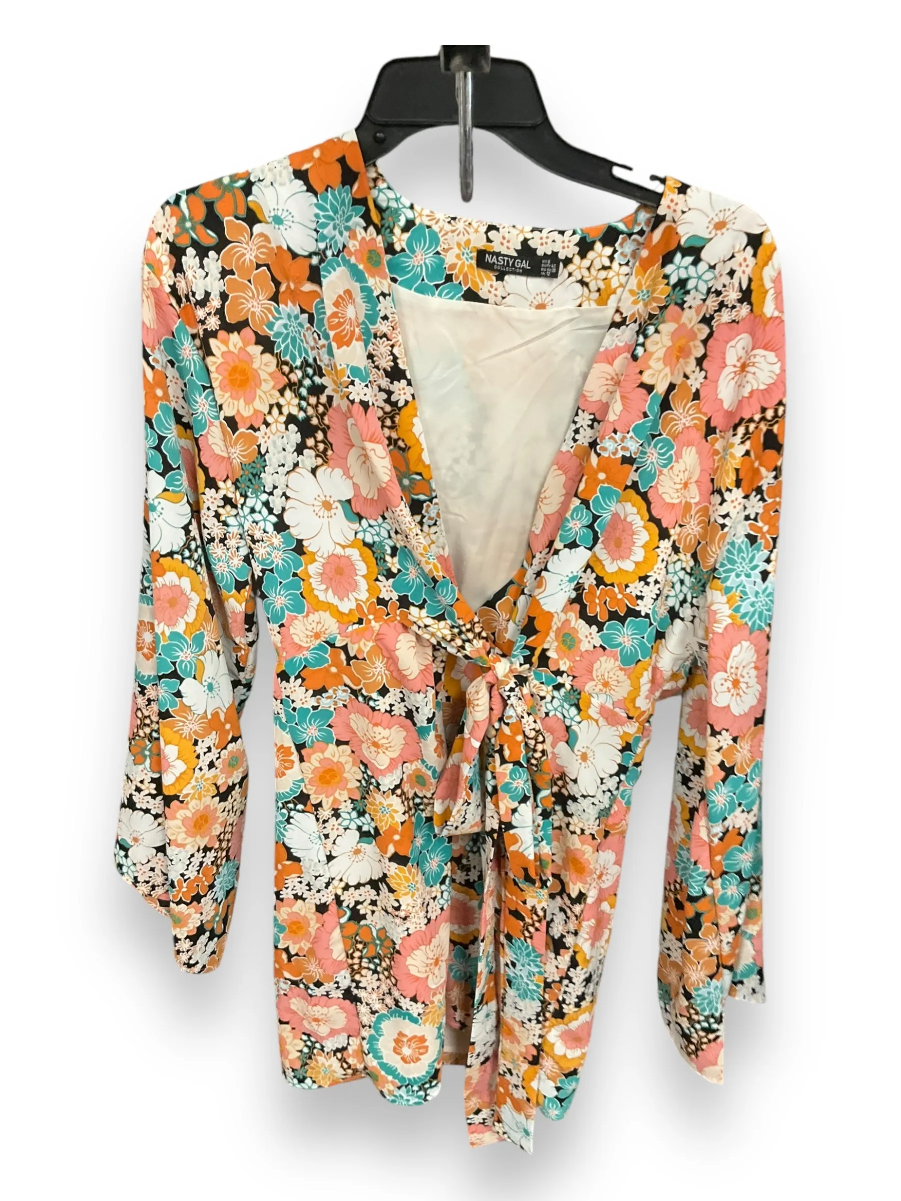 Dress Casual Short By Nasty Gal In Floral Print, Size: M Shimmer-Finish A-Line