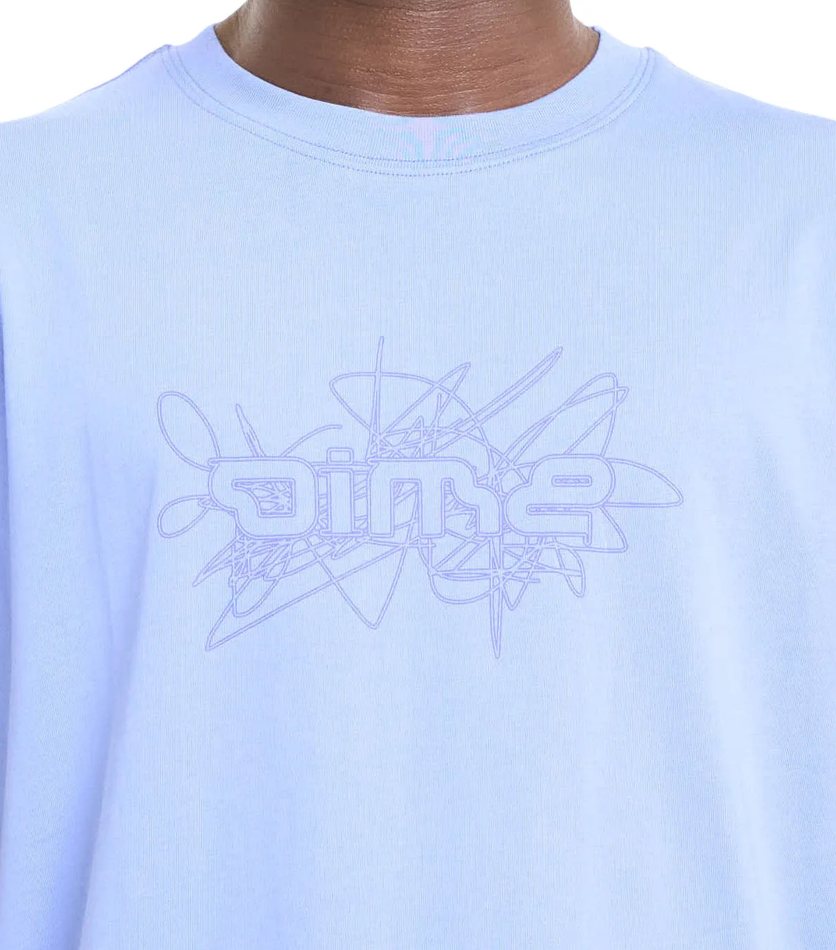 Dime Glyph T-Shirt Light Indigo Cool Frame
