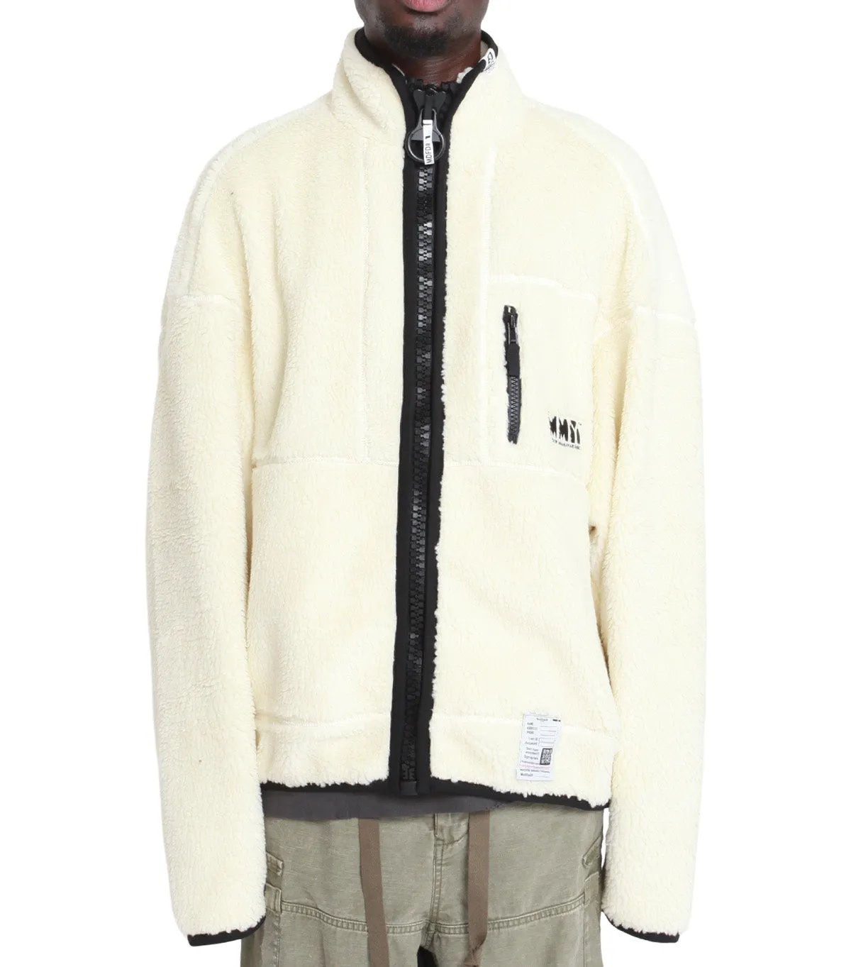 Lightweight Fabric Mom Soft Mihara Yasuhiro Wide Back Boa Blouson White
