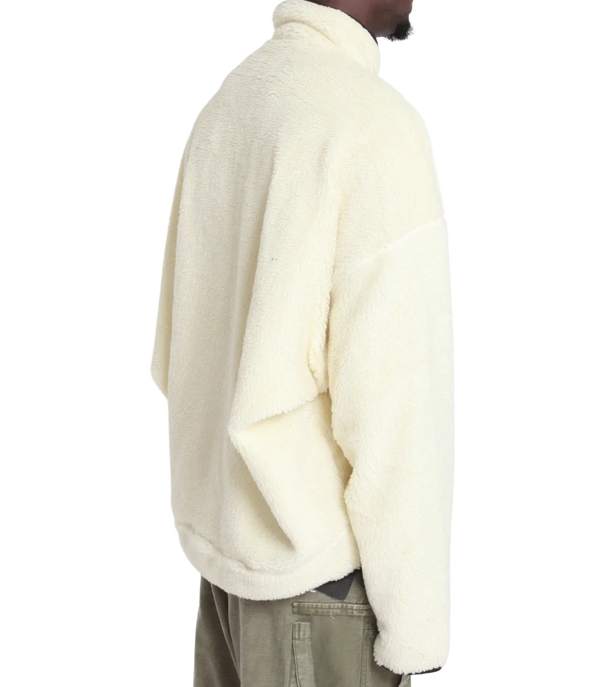 Mihara Yasuhiro Wide Back Boa Blouson White Rich Tone Convertible Style