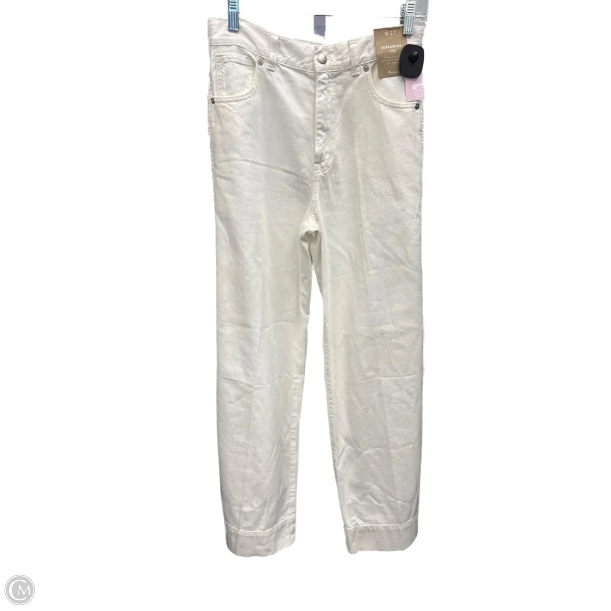 Snag Proof Fabric All Purpose Jeans Wide Leg By Madewell In Cream, Size: 4